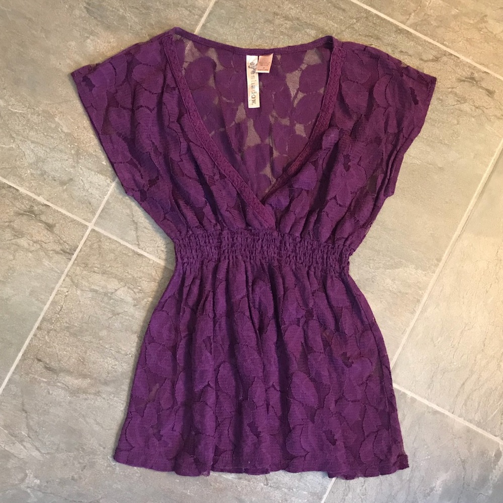 Adorable Purple Lace Top